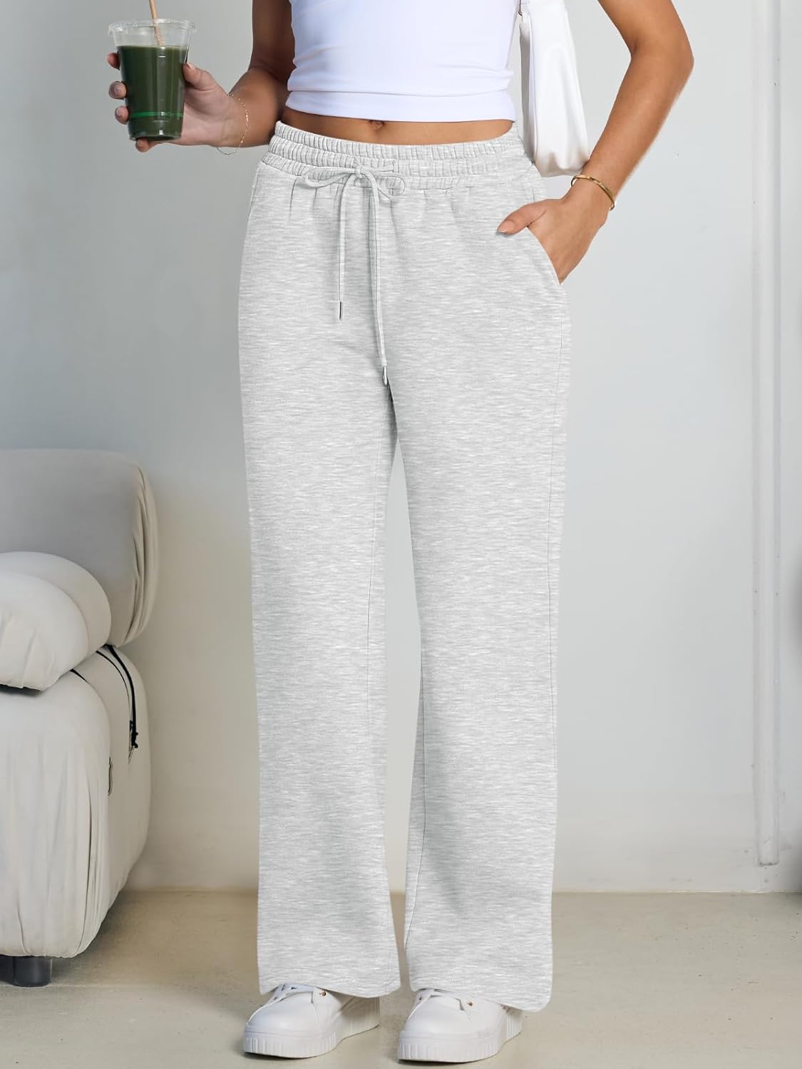 Detalle 2 de Trendy Queen Wide Leg Fleece Sweatpants