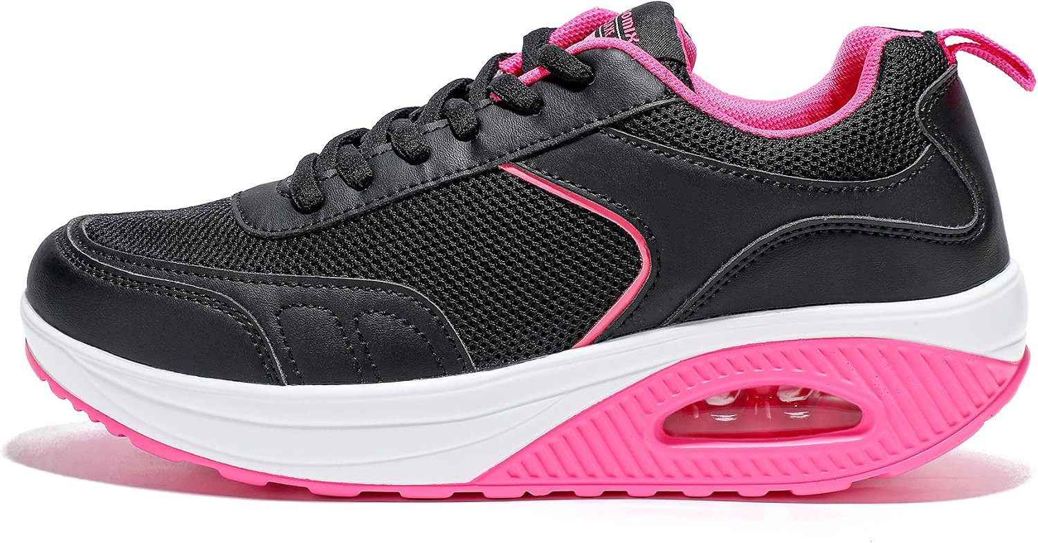 Detalle de JOMIX SD9133 damessneakers met kantelhak, ademend mesh en antislipzool