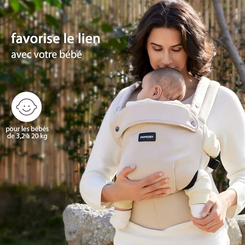 Thumbnail 1 de Momcozy Porte-bébé Ergonomique 3-en-1 en coton kaki — de 3 à 24 mois (3,2–20 kg)