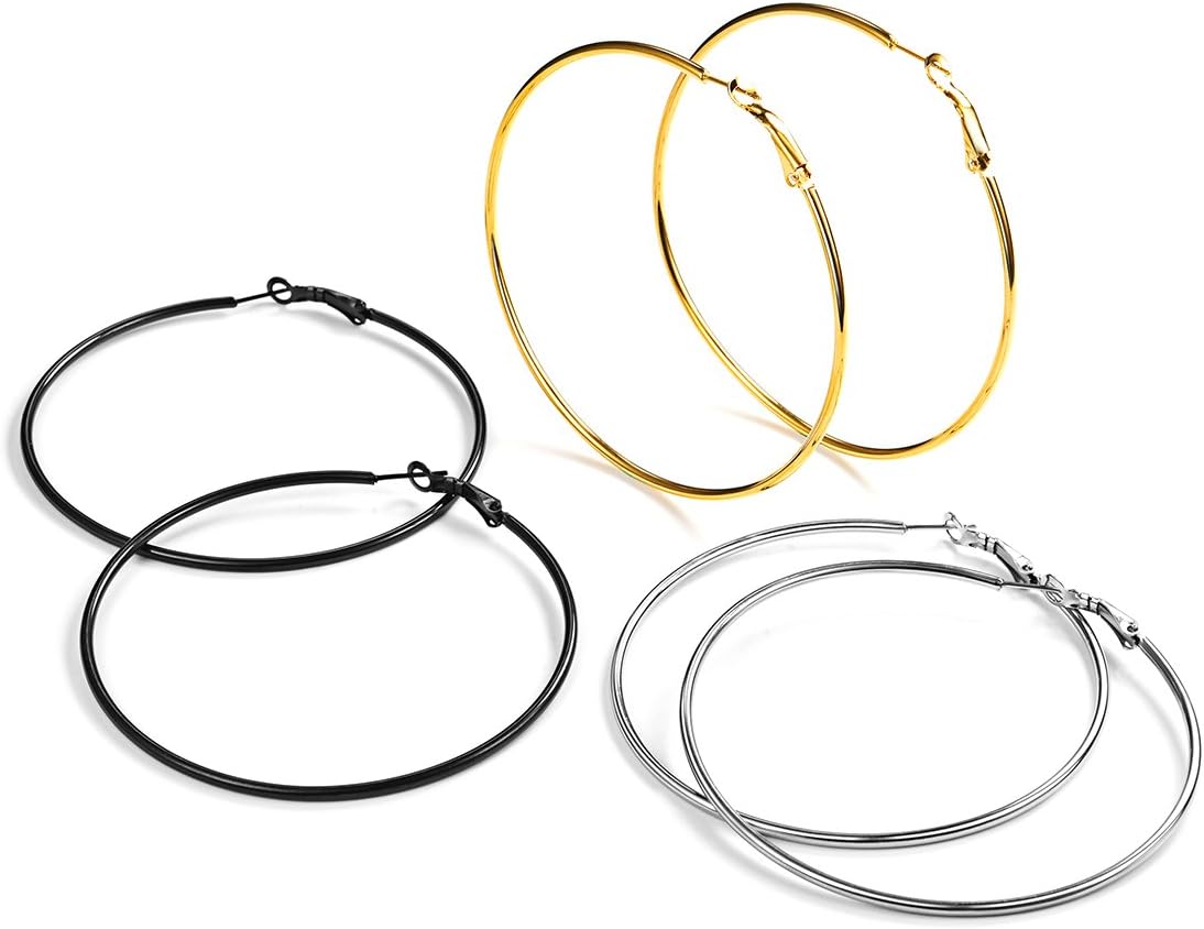 Detalle de FOCALOOK Boucles Créoles Argent 30–100 mm