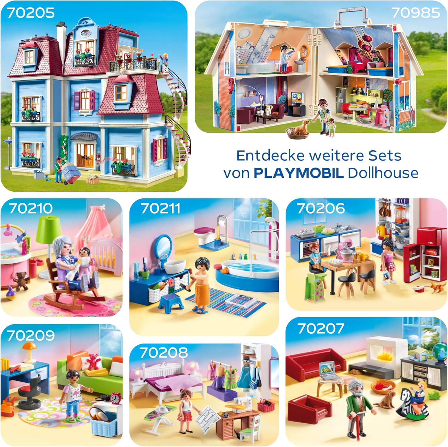 Thumbnail 4 de PLAYMOBIL Dollhouse 70211 Badezimmer (ab 4 Jahren) mit 51-teiligem Zubehör