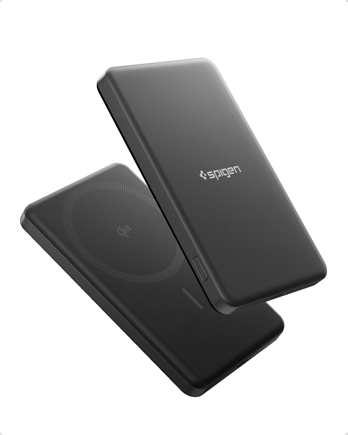 Detalle de Spigen Essential Qi2 Power Bank Wireless 5.000 mAh da 22,5W con MagSafe (Qi2) – Nero