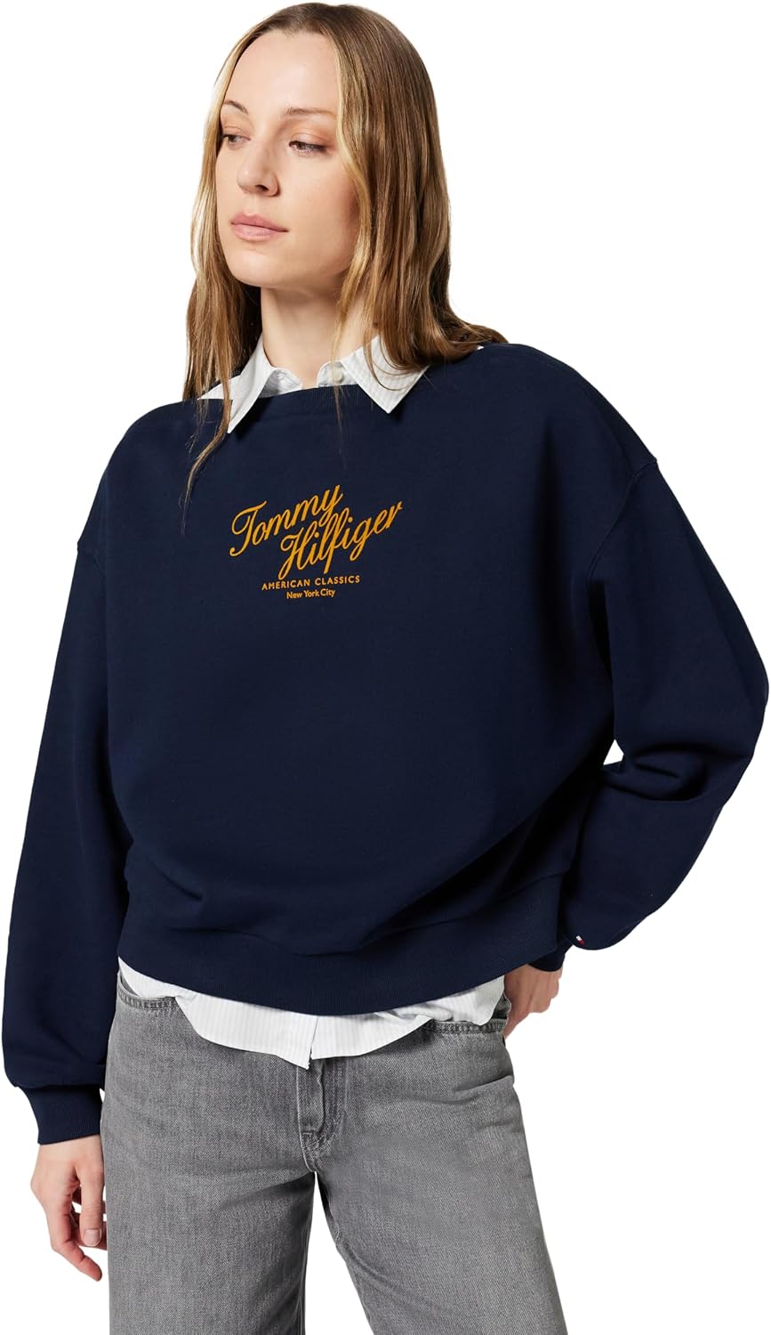 Thumbnail 6 de Tommy Hilfiger Mdrn Script Terry Sweatshirt Ww0ww47846 – Felpa cotone da donna, pacco da 1