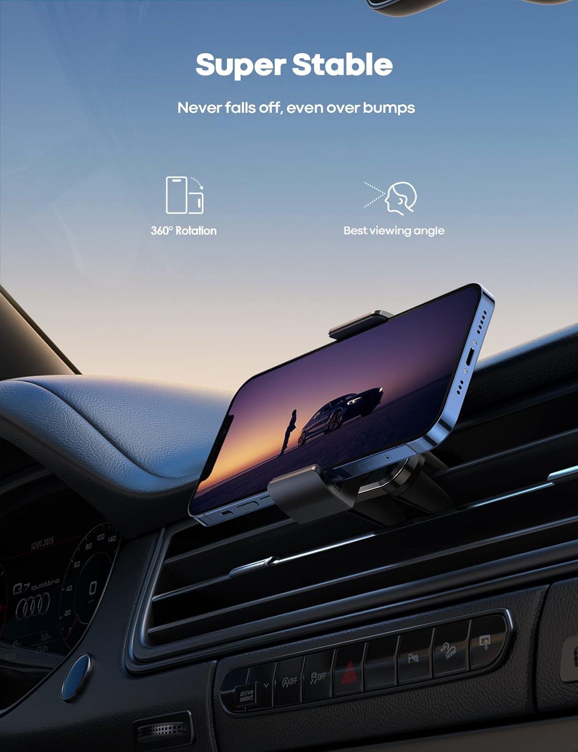 Thumbnail 2 de Lamicall Supporto Auto per Smartphone: Sicuro, Rotante a 360° e Facile da Installare