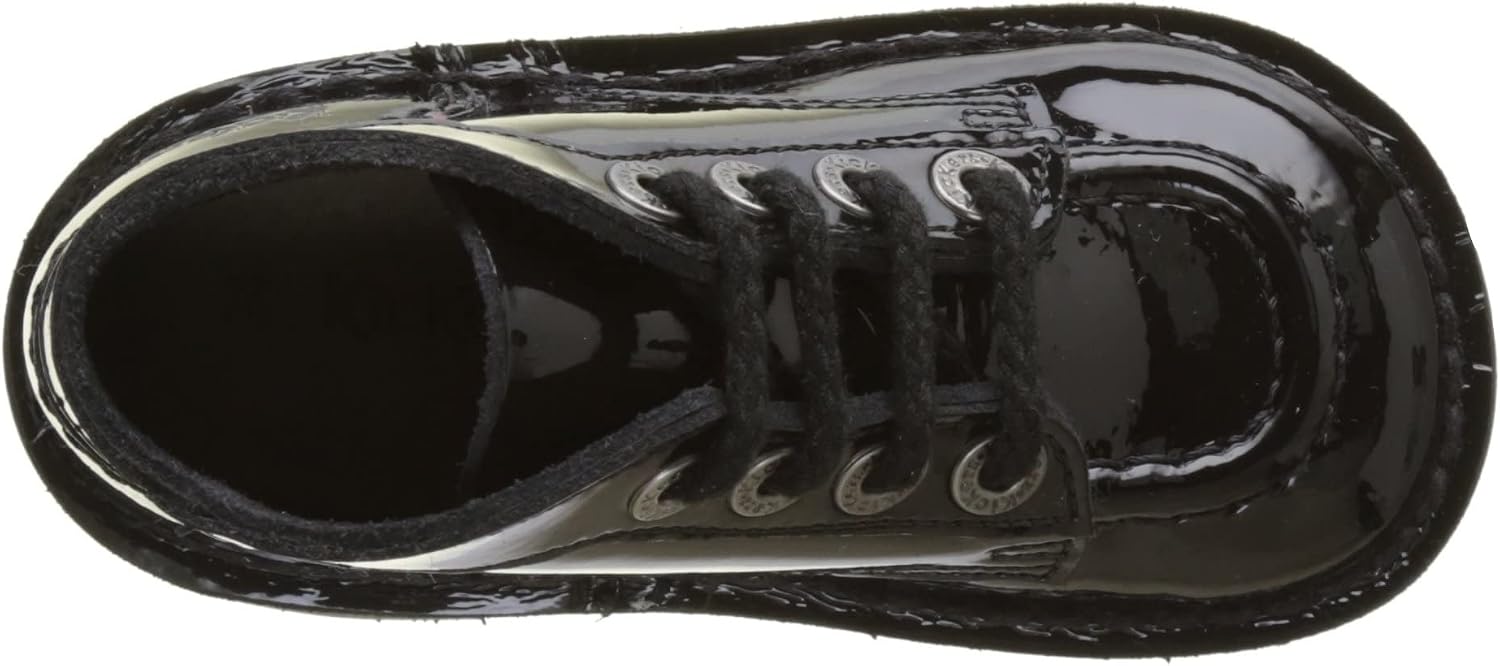 Detalle de Kickers Col Bottillon Fille Noir 34 — Confort et style enfant, fermeture par cordons