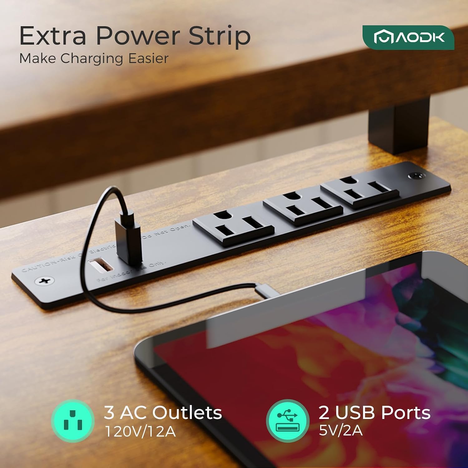 Thumbnail 5 de AODK d4f3f40d-1e2c-471e-a722-e216c15f2791 55-Inch Electric Standing Desk