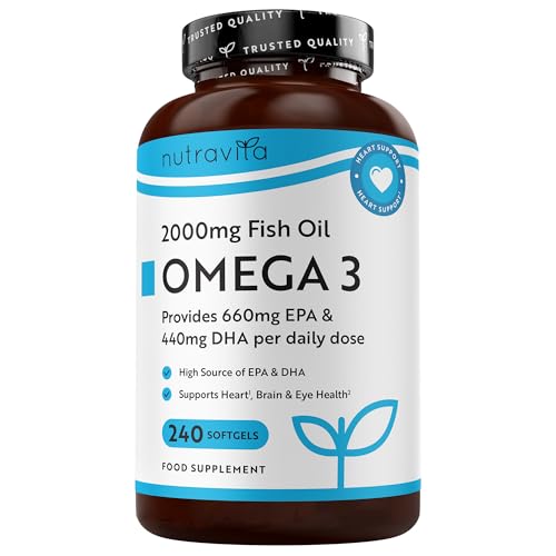 Detalle de Nutravita Omega 3 Capsules High Strength 2000mg – 240 Softgels