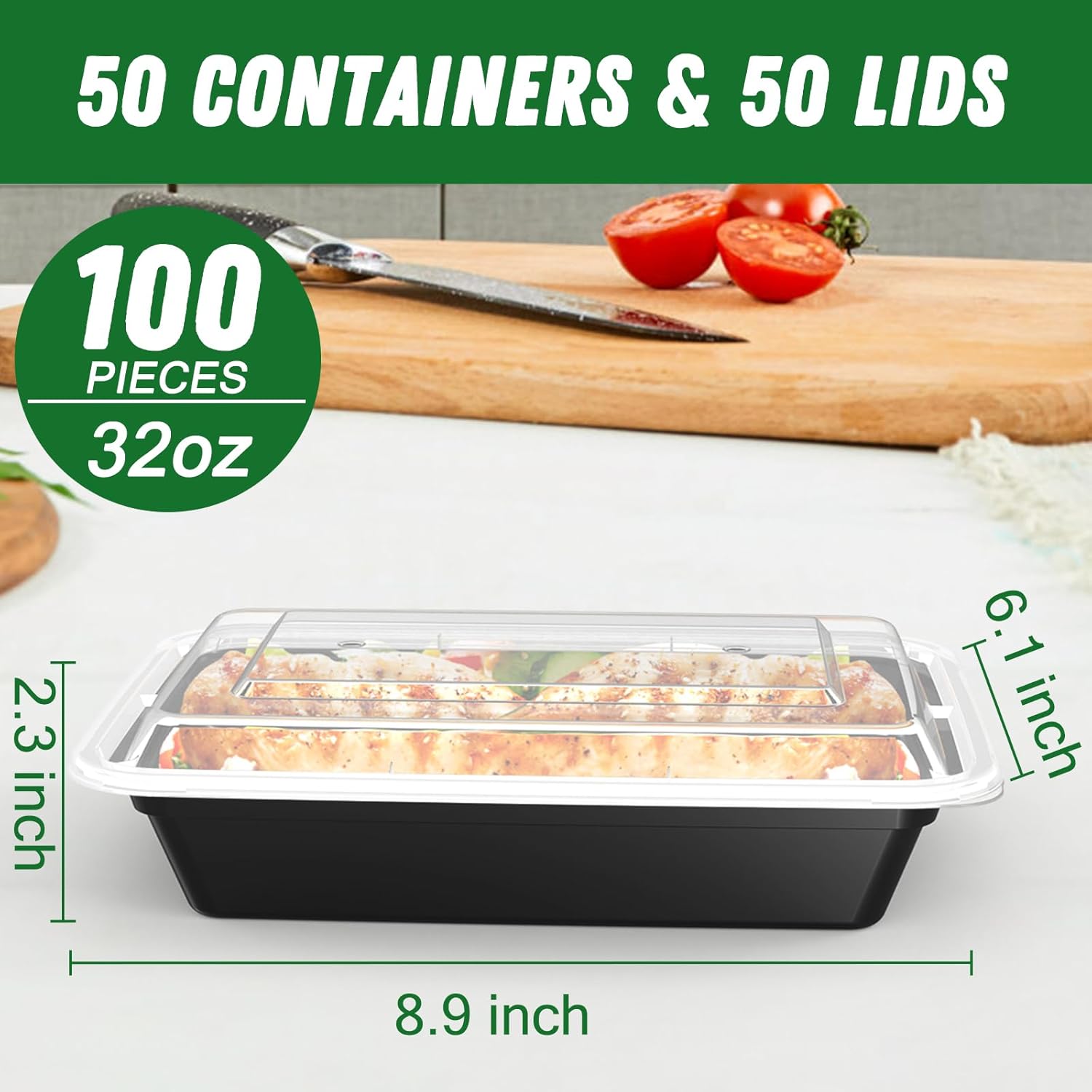 Detalle 2 de 32 oz Meal Prep Containers 🍱