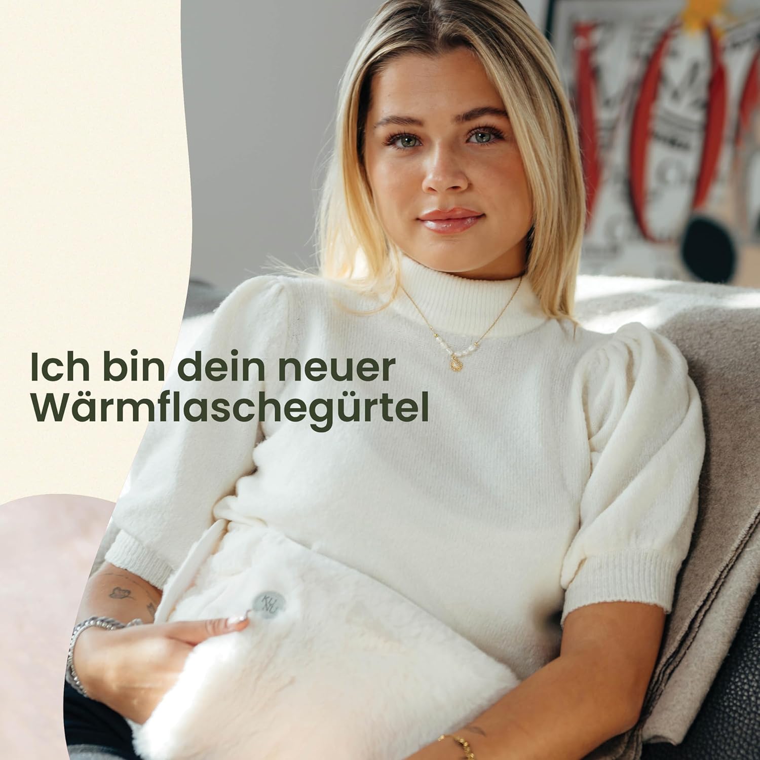 Detalle de KUNU® original Wärmflaschengürtel – 130 cm Lang mit Gürtel zum Umbinden