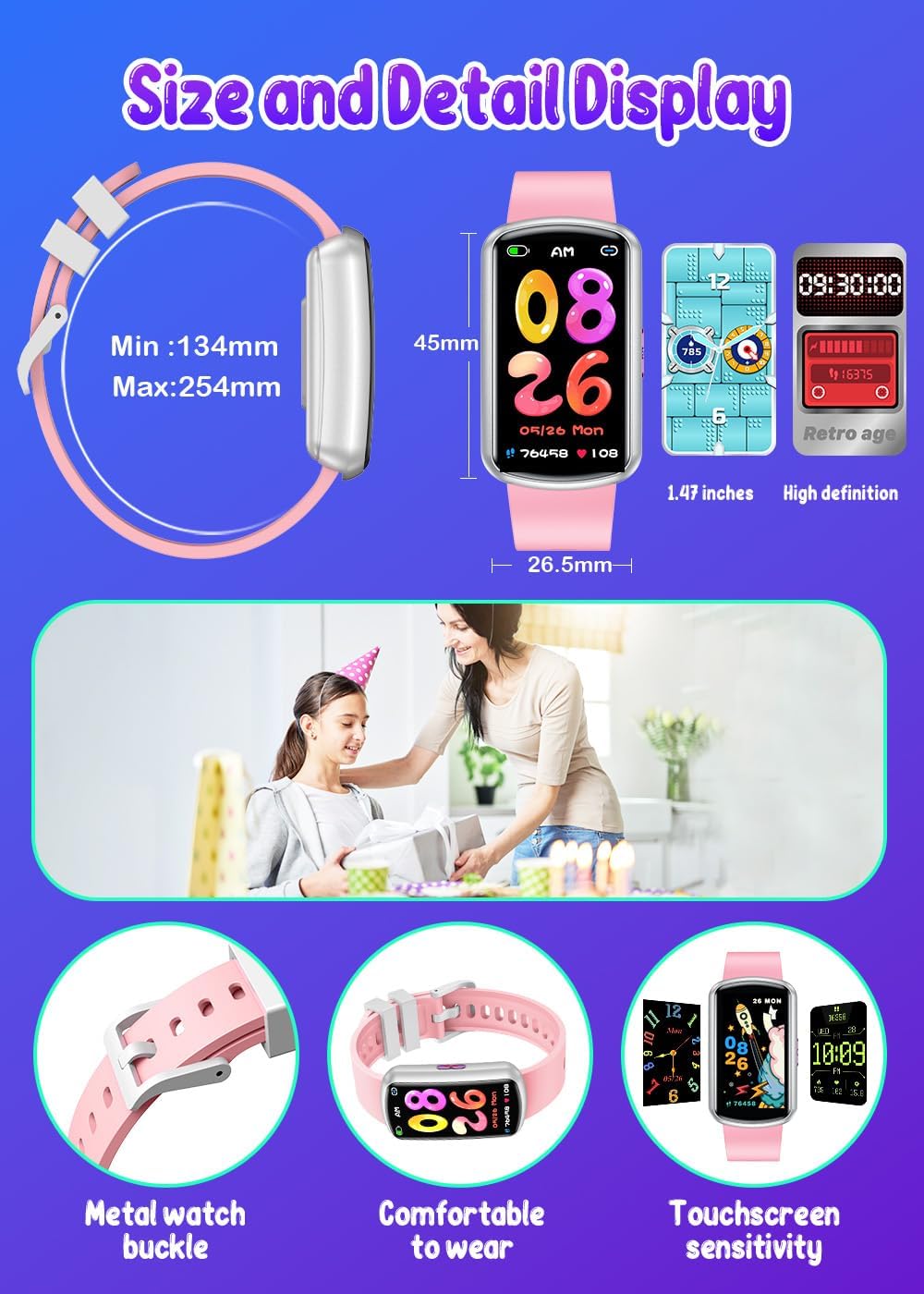 Thumbnail 6 de Reloj Niños Smartwatch Deportivo 1.47" IP67