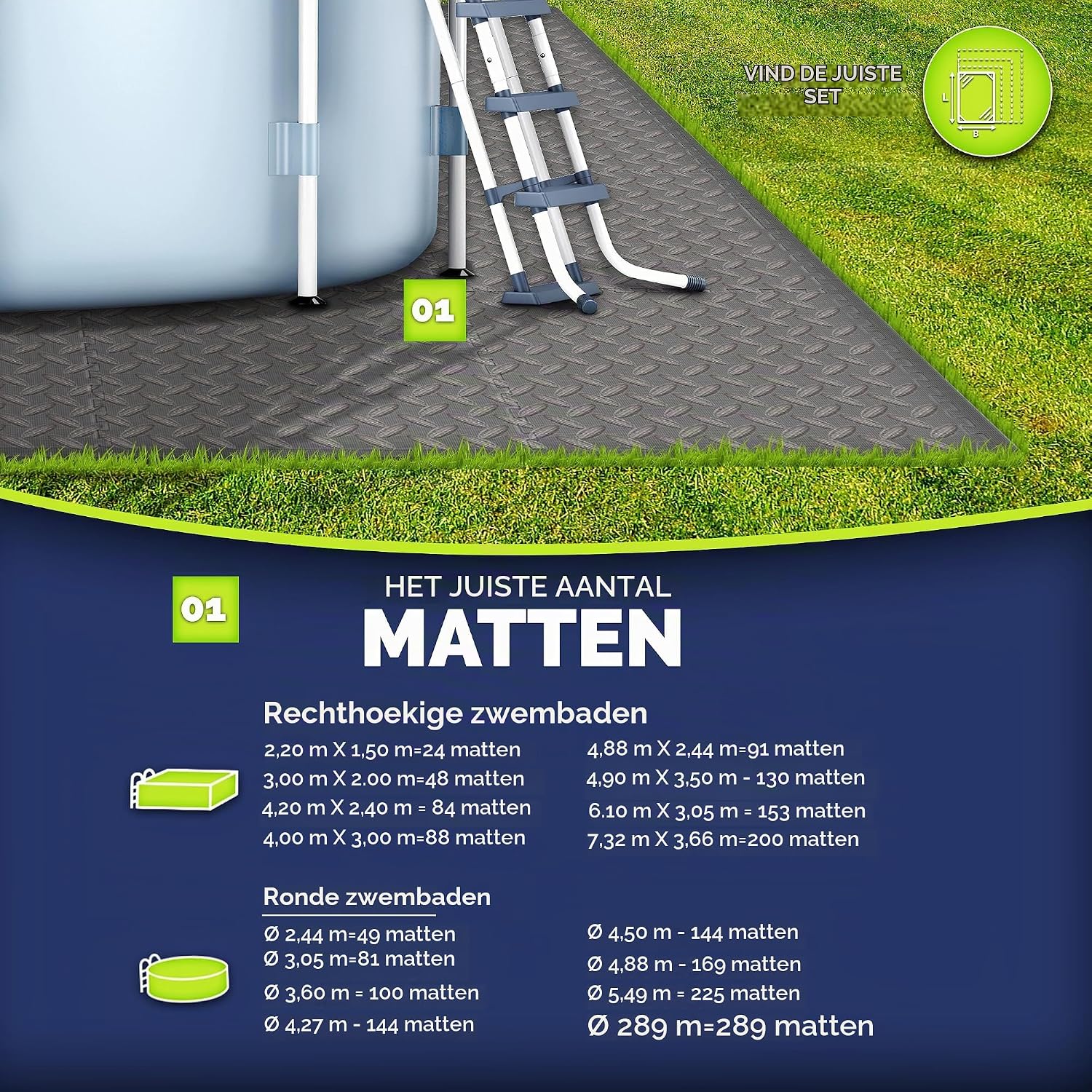 Thumbnail 1 de tillvex Poolbodembeschermingsmat 36 stuks, EVA, warmte-isolerend