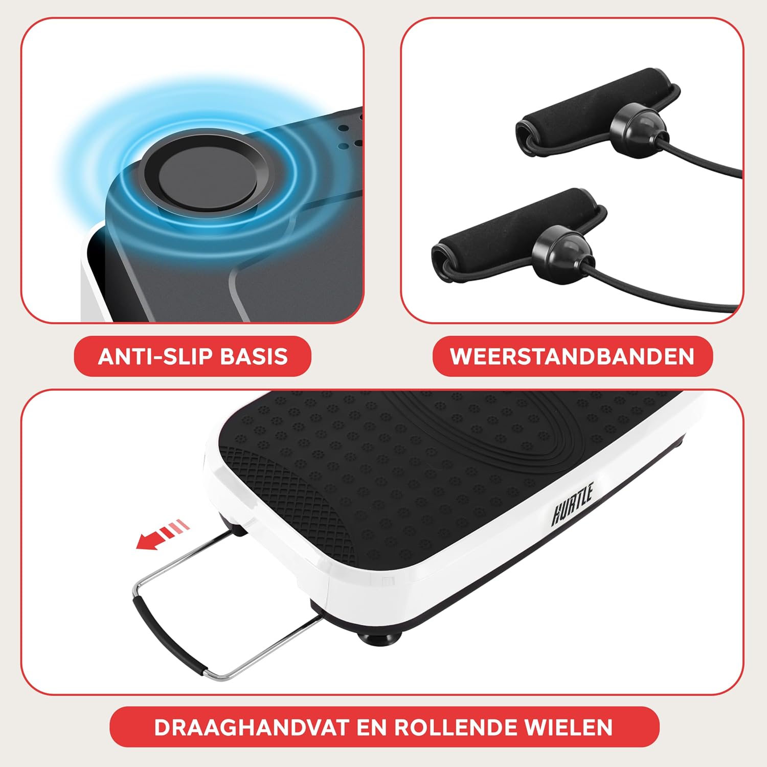 Thumbnail 6 de Hurtle HURVBTR36 trilplaat met 40 intensiteitsniveaus en weerstandsbanden