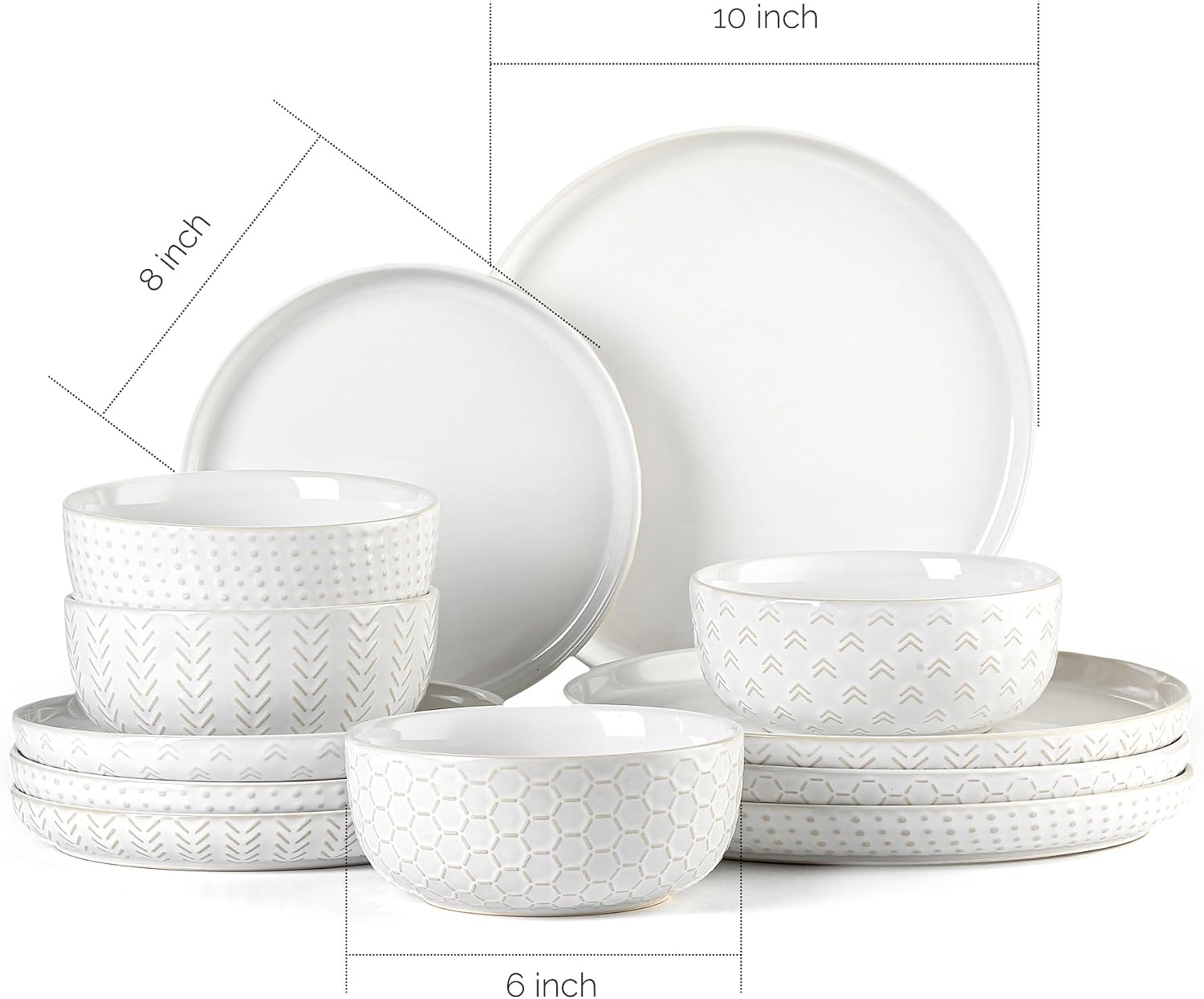 Detalle de Lareina Stoneware Dinnerware Set, 12-Piece