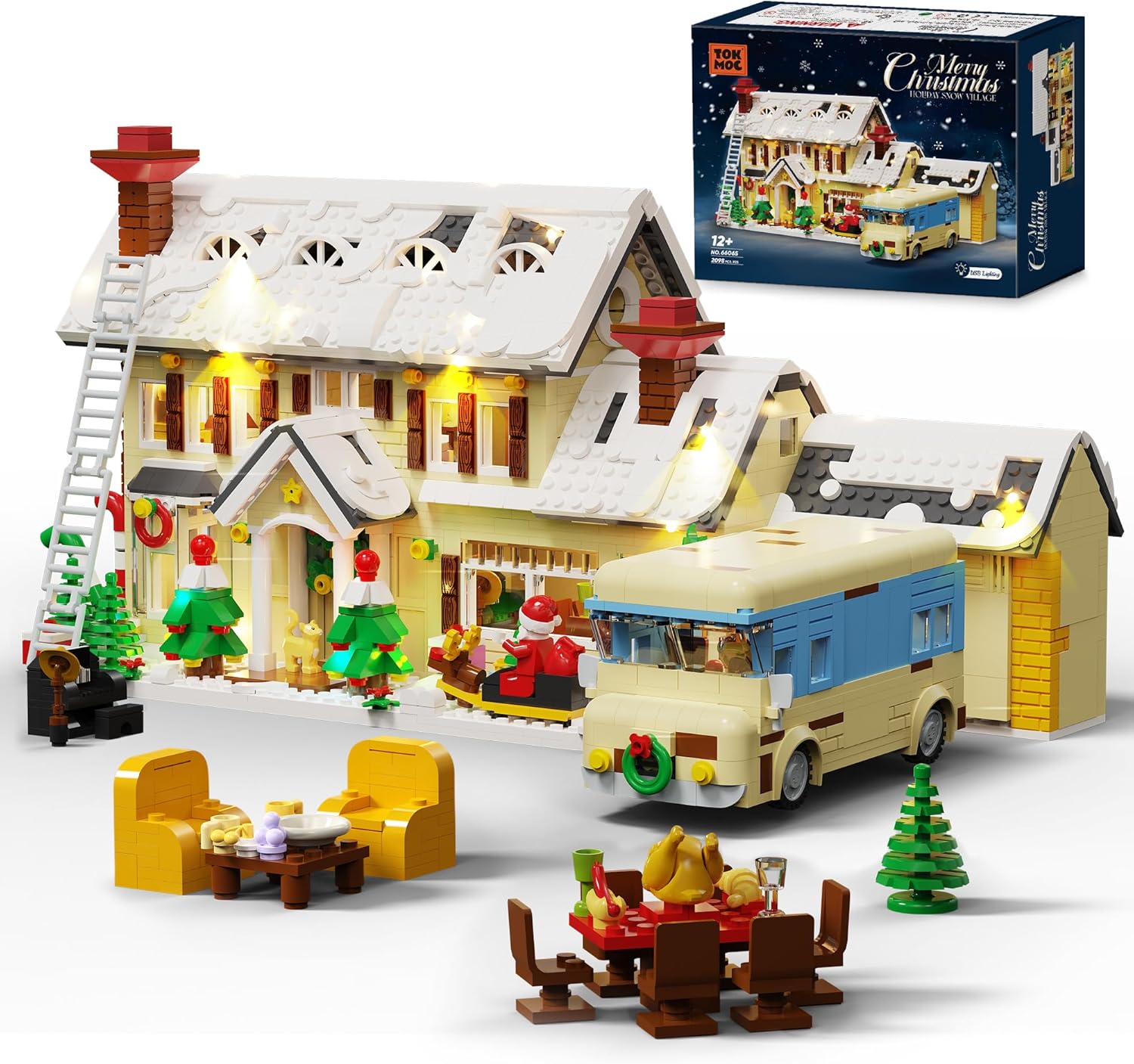 AKVOESS Christmas House Village 2098pc building set 🧩