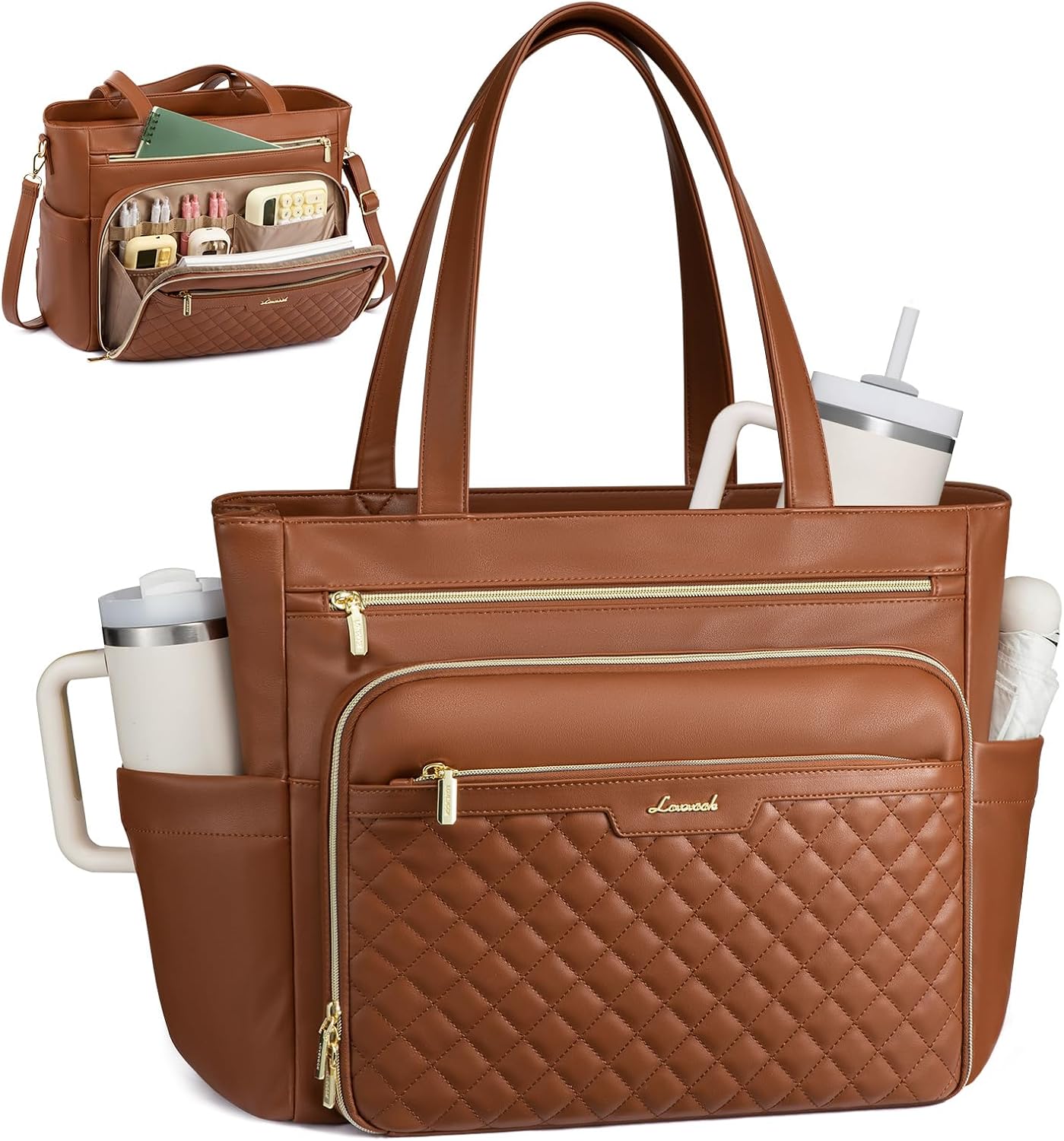 Thumbnail 6 de LOVEVOOK Teacher Tote Bag PU Leather