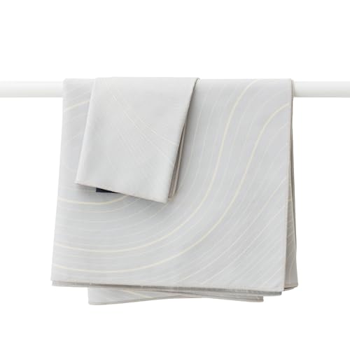 Thumbnail 3 de UpForet Premium Mikrofaser Handtuch Set 2er – 70x140 cm & 30x60 cm, Grau