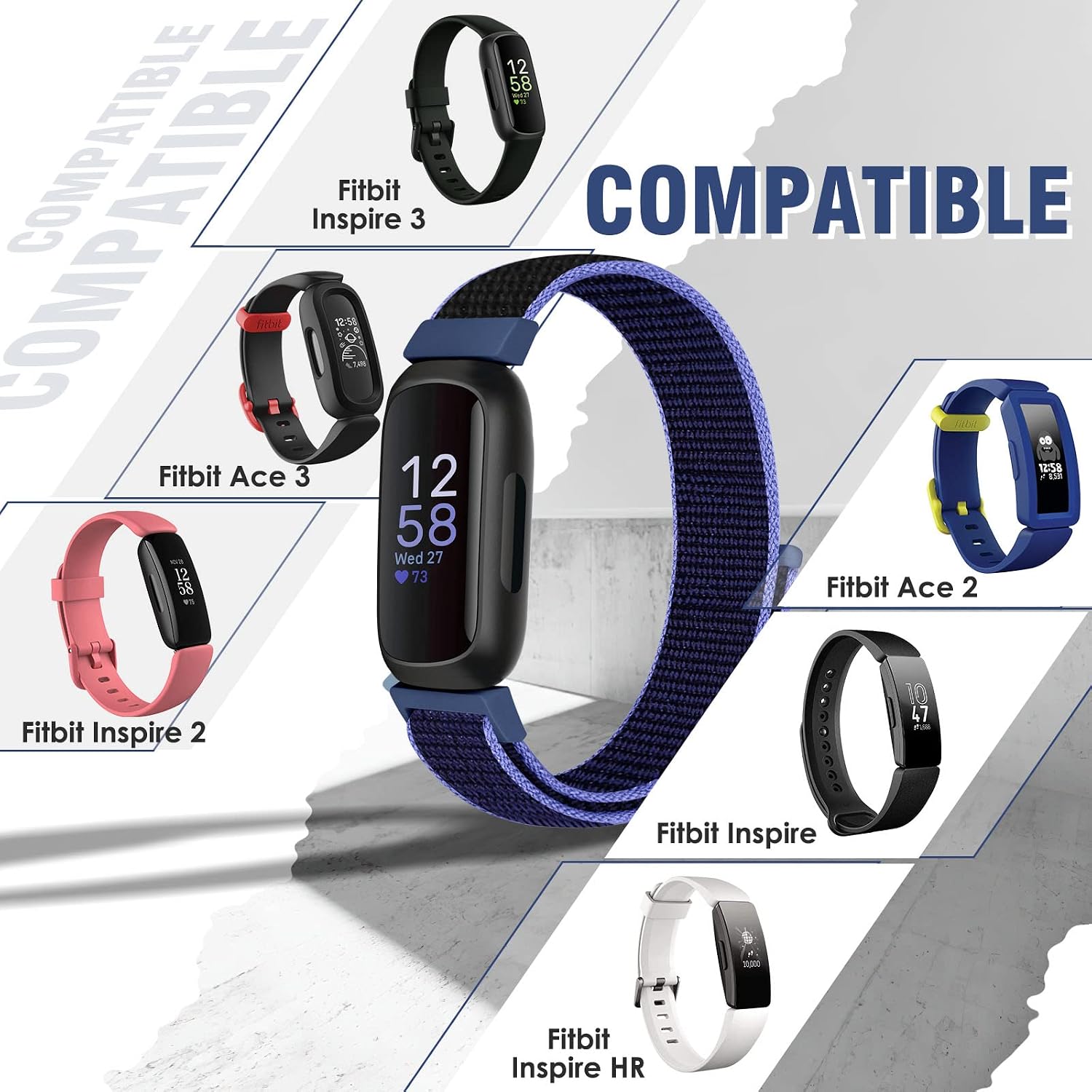Detalle 2 de Fitbit Inspire 3 Nylon Sport Loop strap