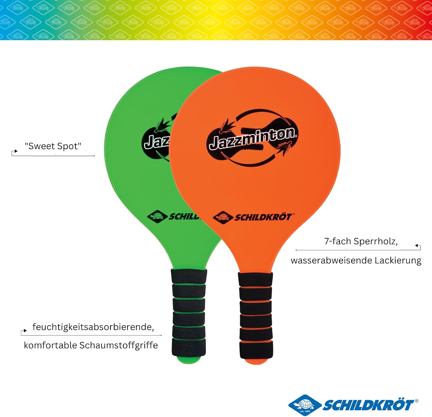 Detalle de Schildkröt Jazzminton Set – 2 raquettes, 3 birdies et Balle LED pour jouer la nuit