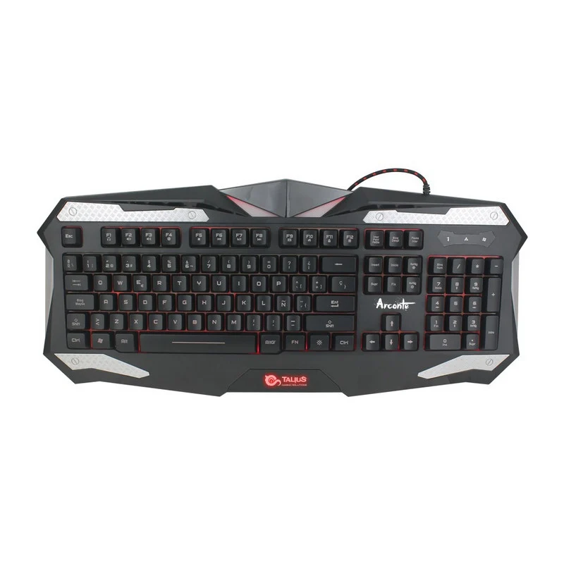 Detalle de Talius Arconte teclado gaming de membrana retroiluminado con reposamuñecas