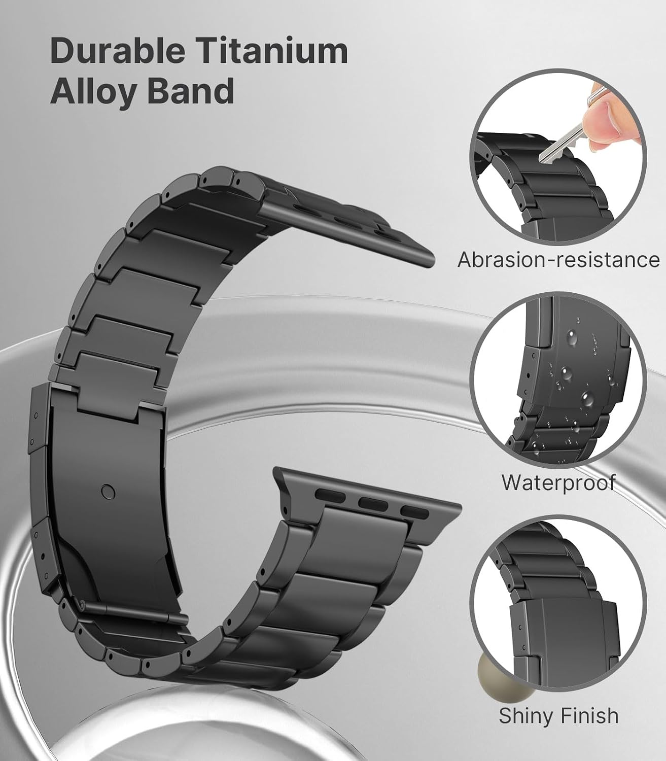 Detalle 2 de MoKo Titanium Strap for Apple Watch Ultra 3