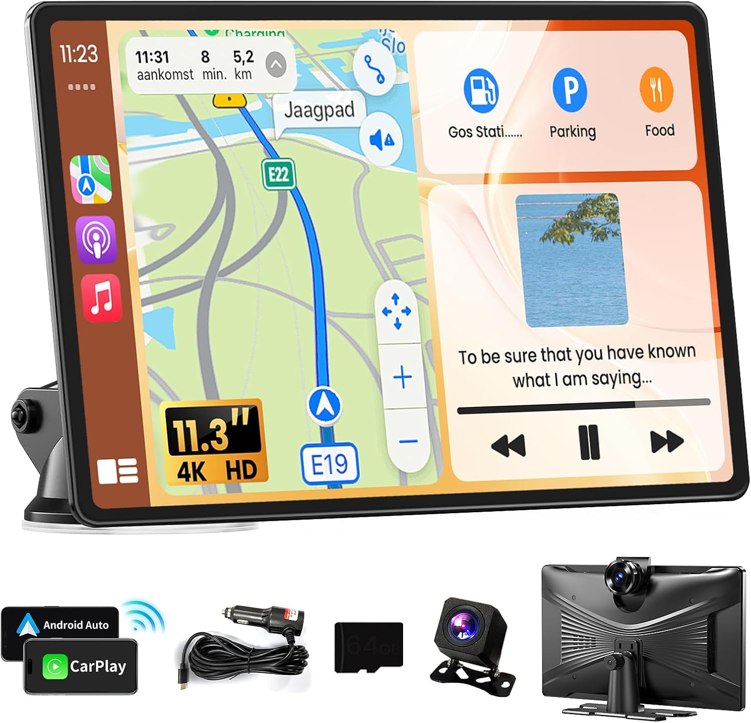 Portable CarPlay Screen 11.3-inch Wireless