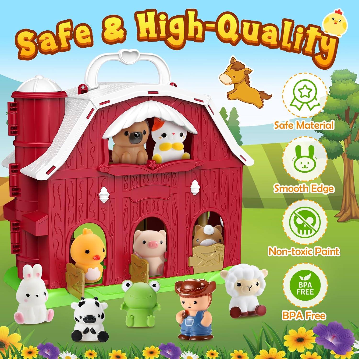 Detalle de HappyKidsClub Montessori Farm Toy 24x11x21cm