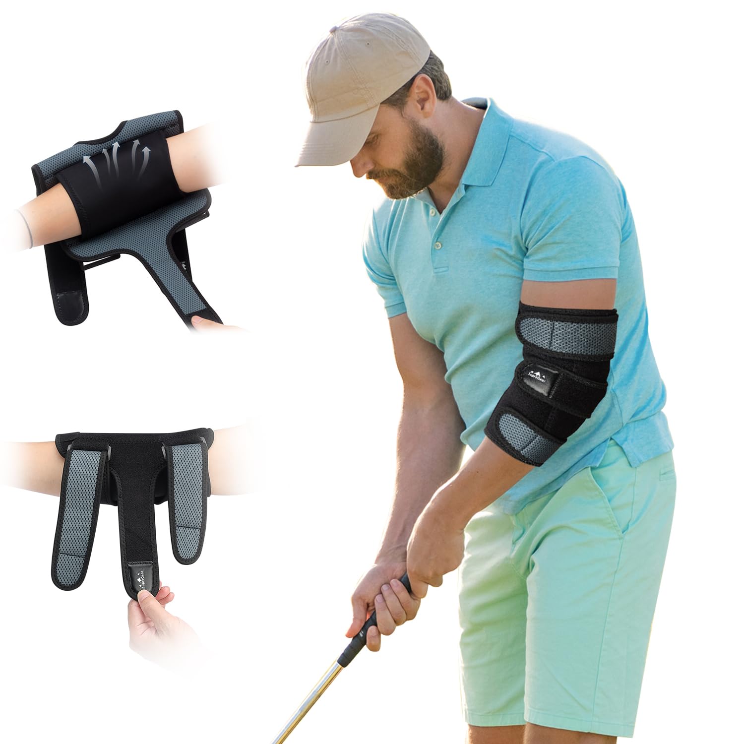 Detalle de supregear EB00000020 Elbow Support, Adjustable Neoprene Splint for Day and Night