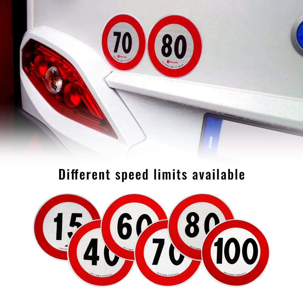 Detalle 2 de Contrassegno Limite Velocità 40 km/h Adesivo Omologati EU – Diametro 200 mm