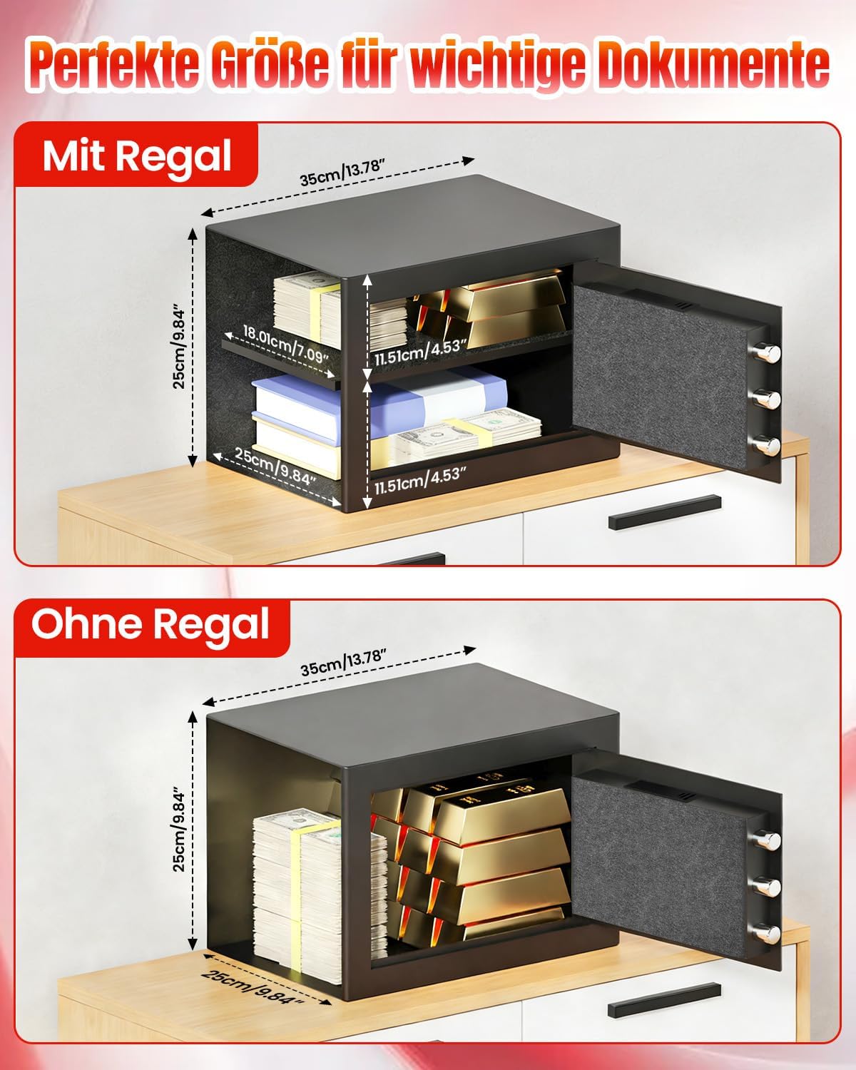 Thumbnail 4 de Tiskgg [2026 35-Min 1700°F] Feuerfester Tresor (25 L) mit digitaler Tastatur