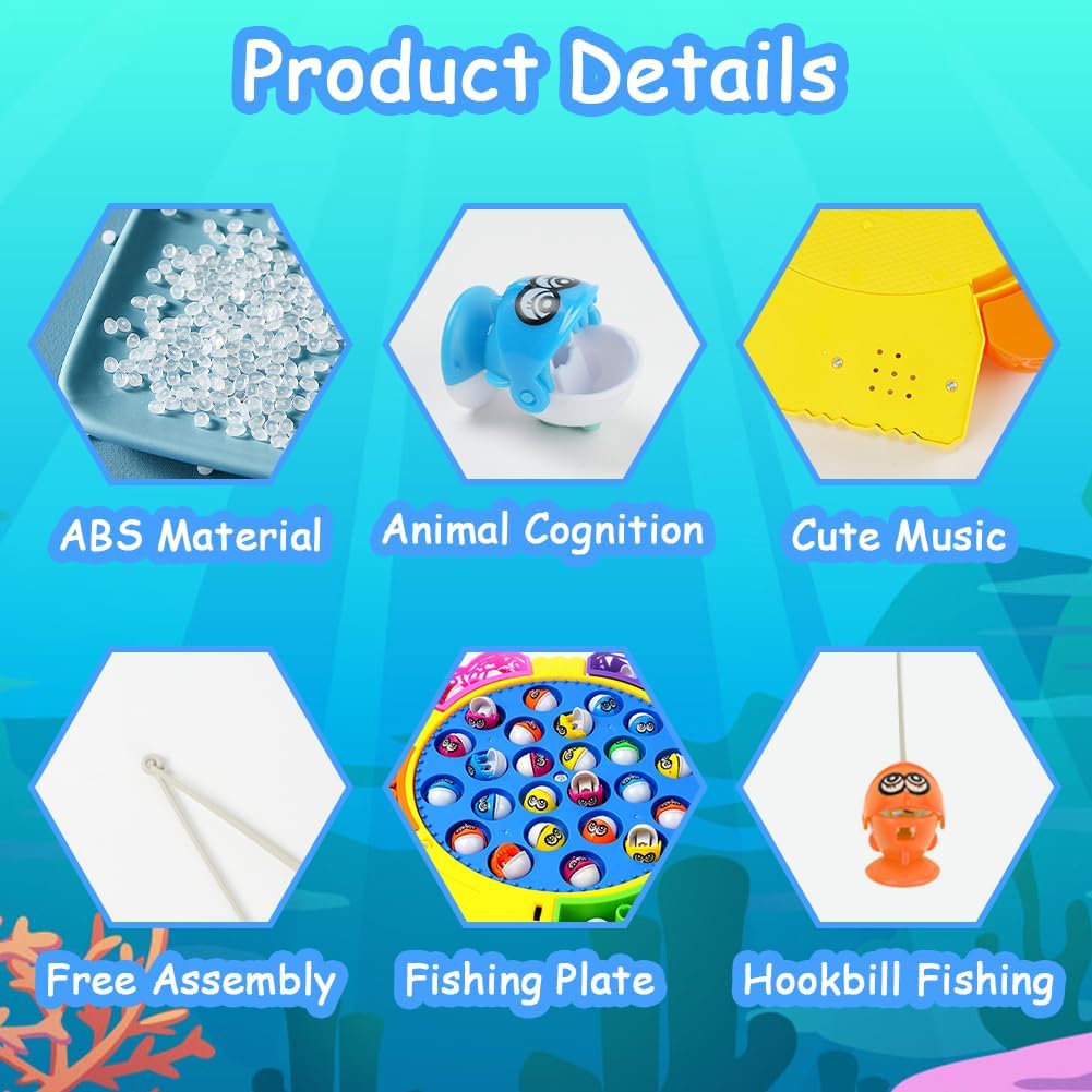 Thumbnail 2 de Vicloon Fishing Game for Kids 24-piece set