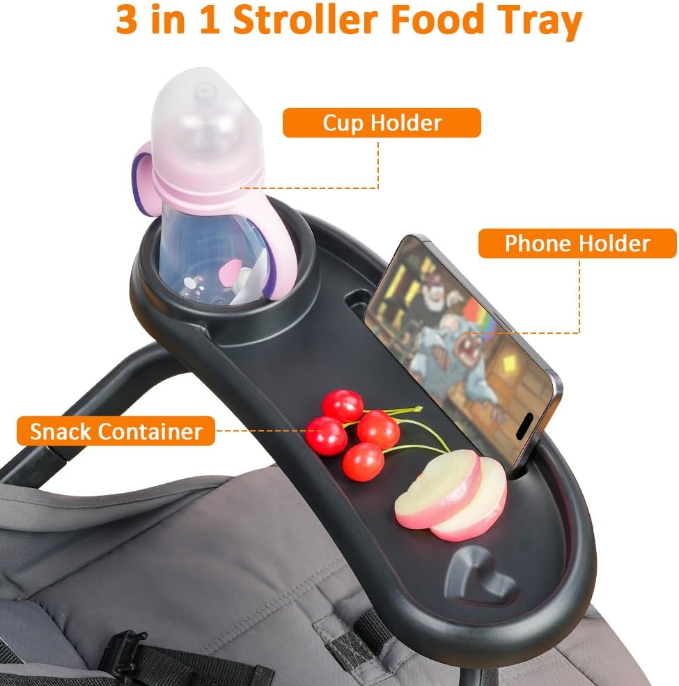 Thumbnail 3 de OSDUE Baby Stroller Snack Tray (3-in-1) with Cup Holder and Removable Food Tray