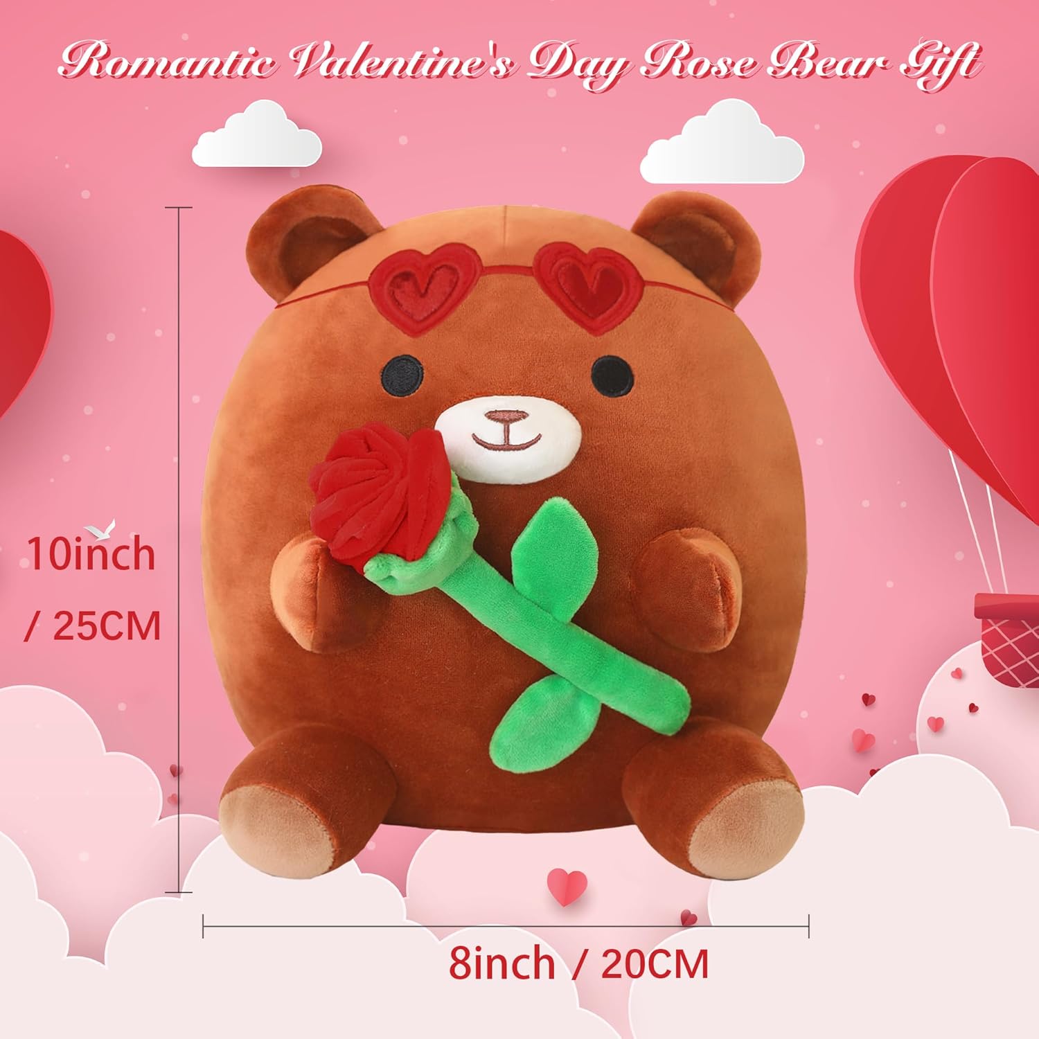 Thumbnail 5 de Xfrog Bear plush 25CM with red rose