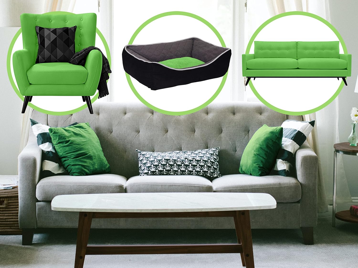 Thumbnail 6 de Emily's Check Housse de couette universelle – noir, 70 x 140 cm