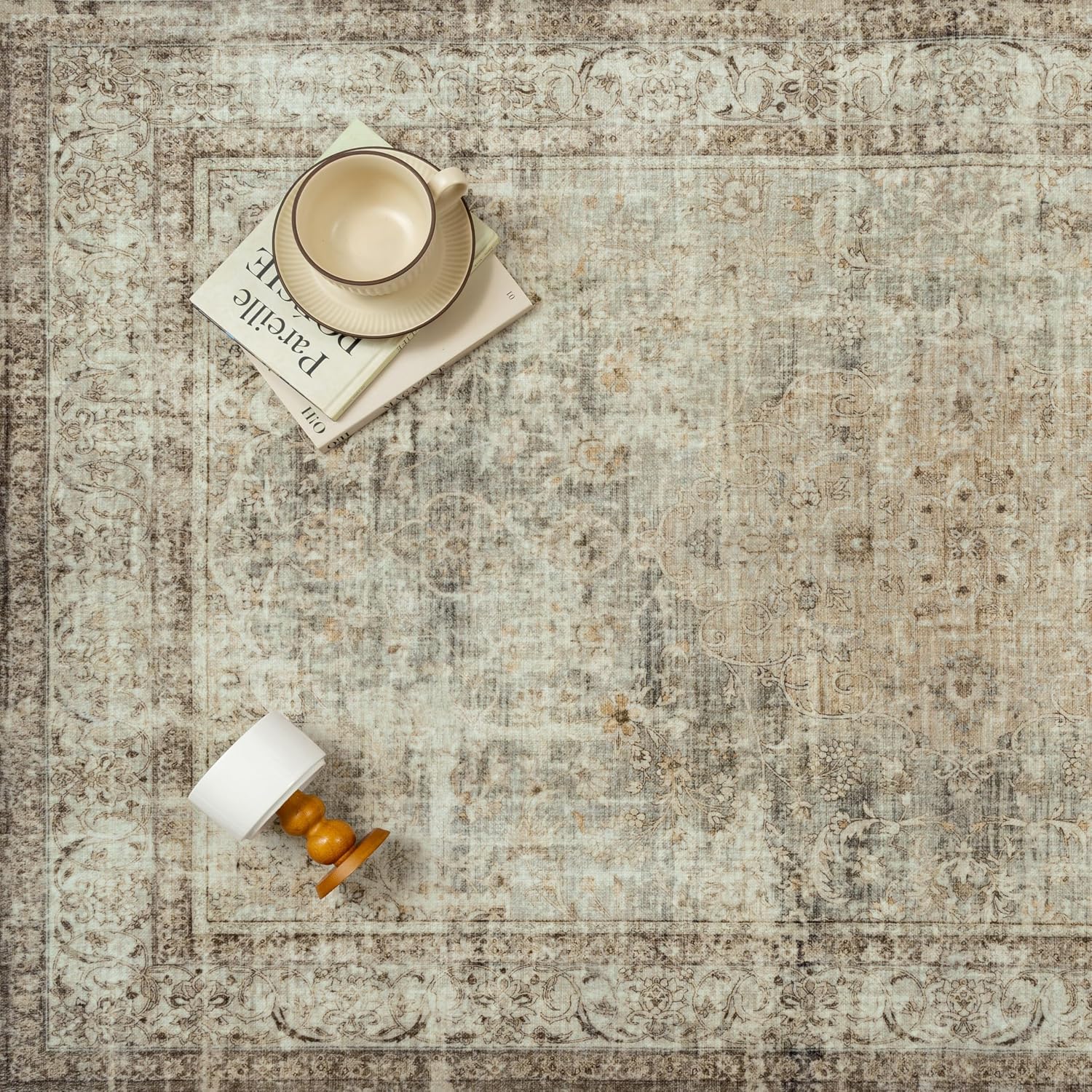 Thumbnail 5 de PureCozy Teppich 200x300 cm Vintage Braun 🏡