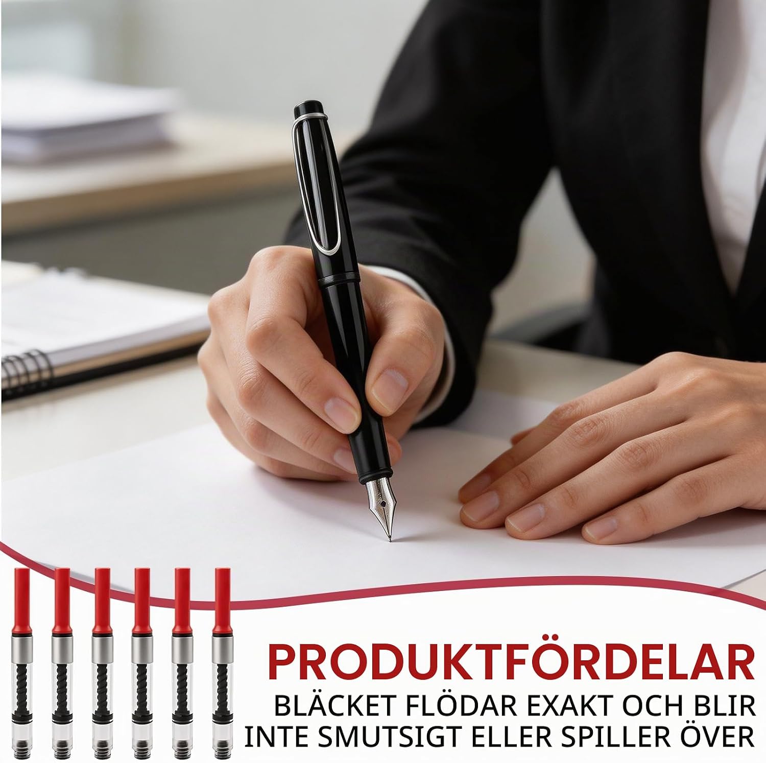 Thumbnail 5 de HX-pyahgtv bläckomvandlare för LAMY Z28, röd, 3,2 mm, 6-pack