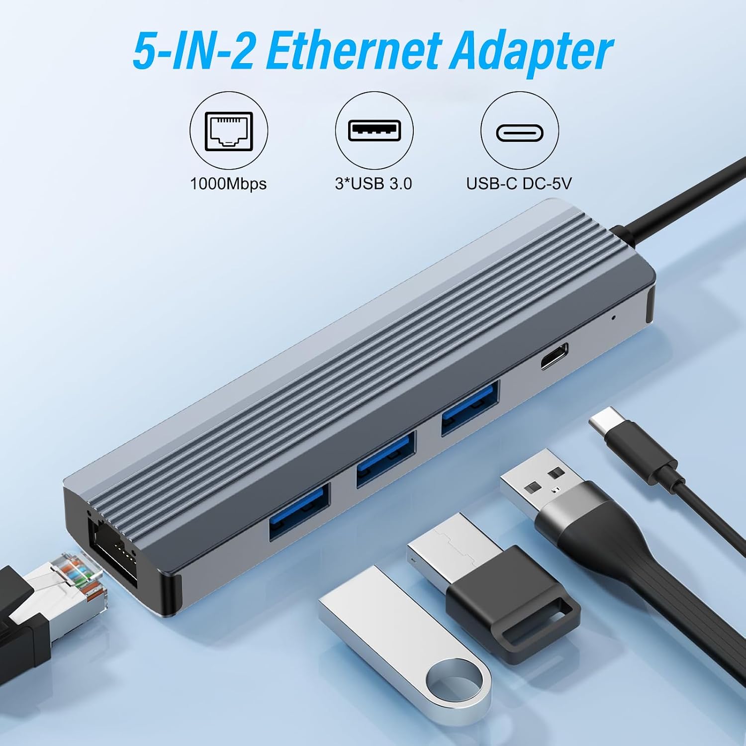 Thumbnail 1 de USB-LAN Adapter mit Gigabit Ethernet 1.000 Mbit/s