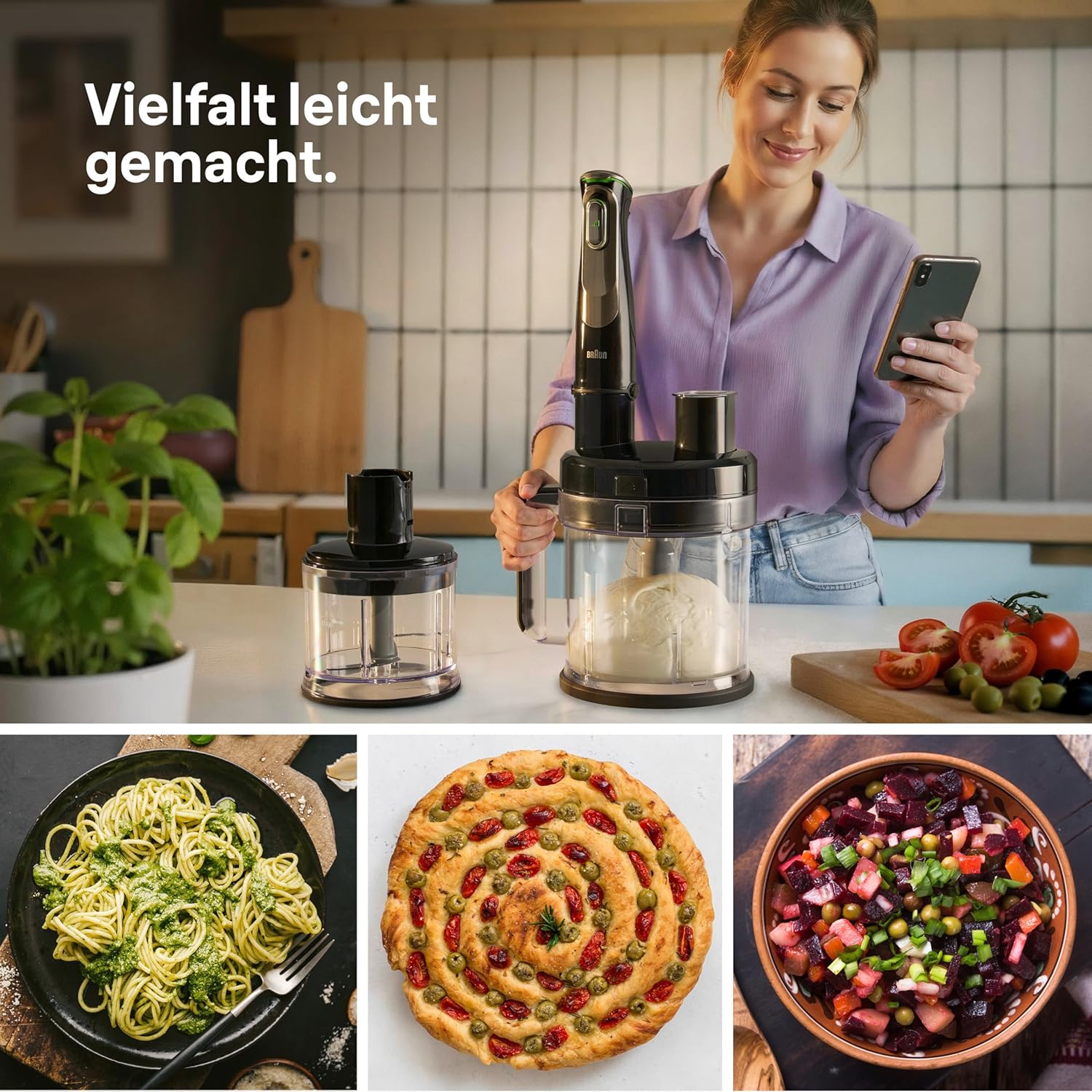 Detalle de Braun MultiQuick 9 MQ9187XLI 1200 W Stabmixer 🍲