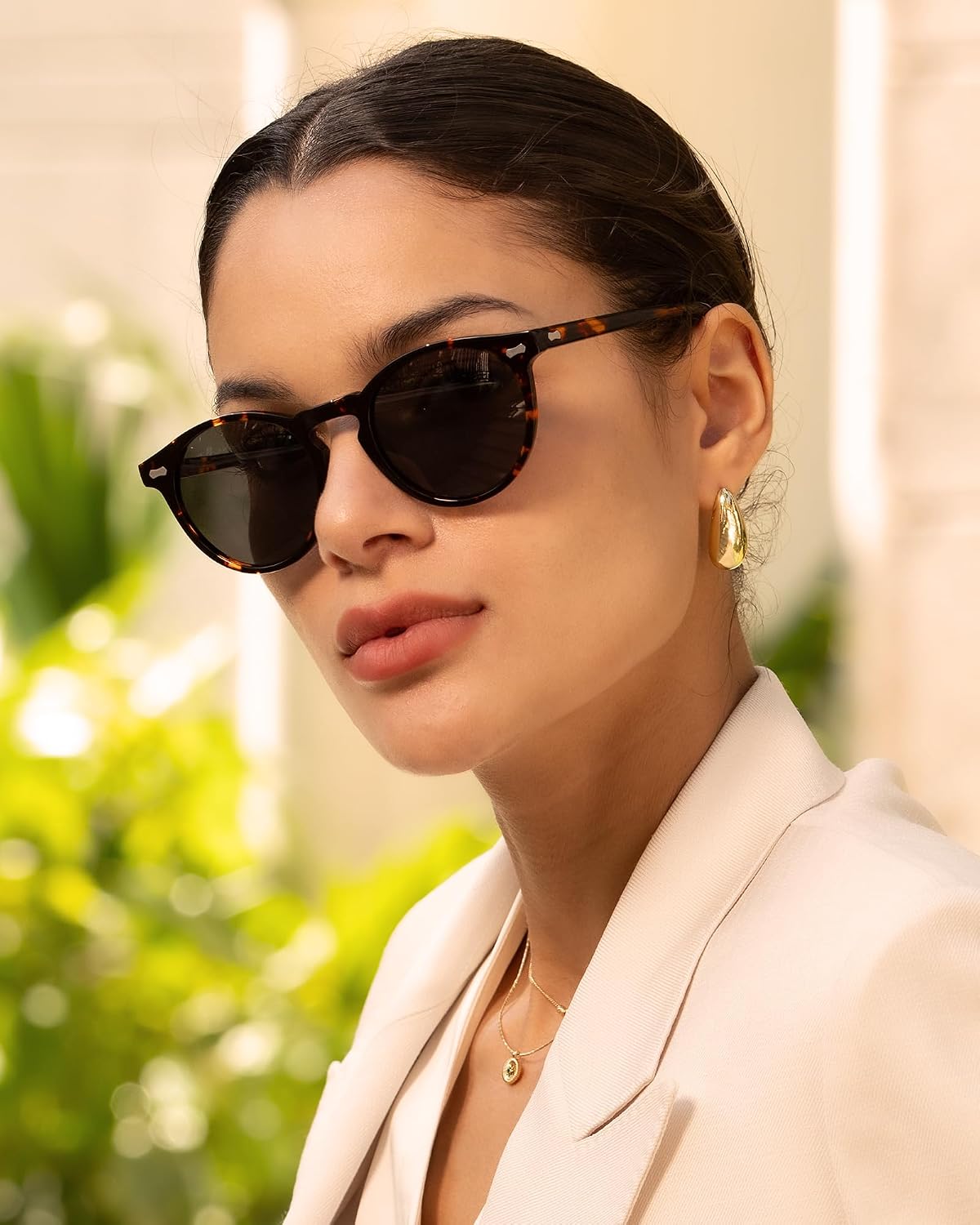 Thumbnail 2 de CARFIA Polarised Womens Sunglasses with Vintage Acetate Frame and UV400 Protection