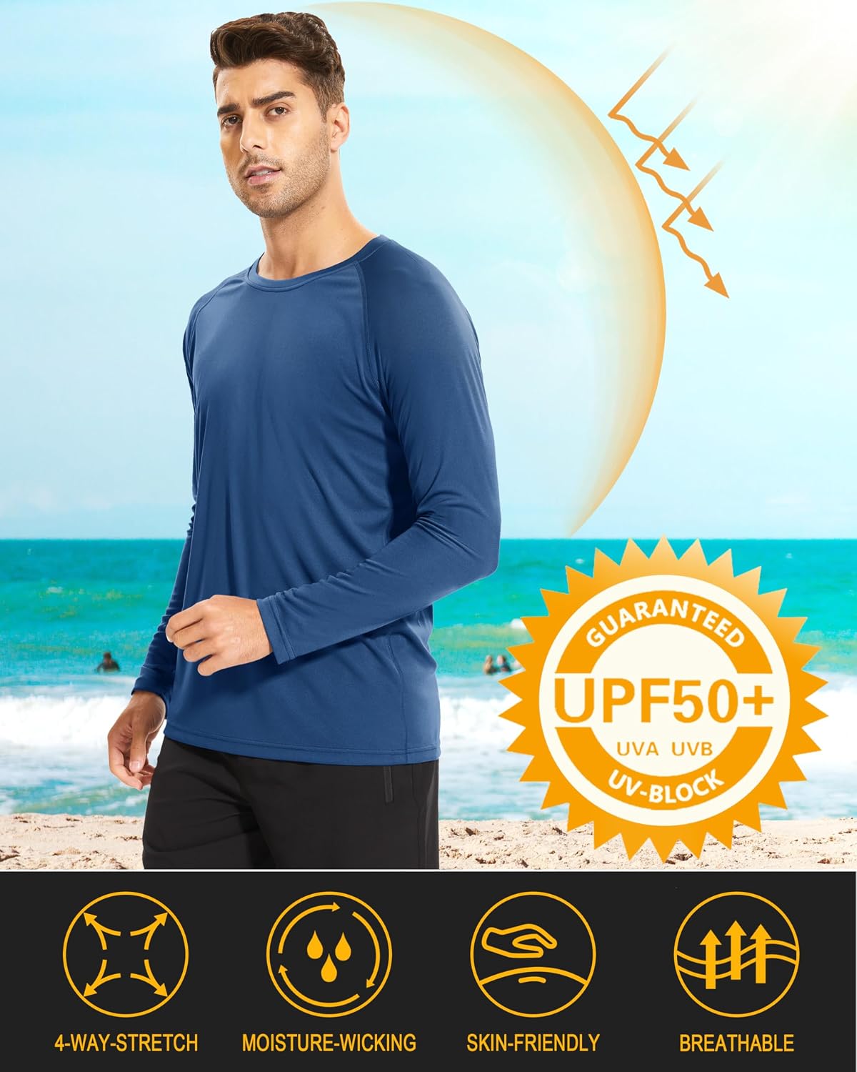 Detalle 2 de MAGCOMSEN MCSFSCX-144 Men's Long Sleeve UPF 50+ Sun Shirt