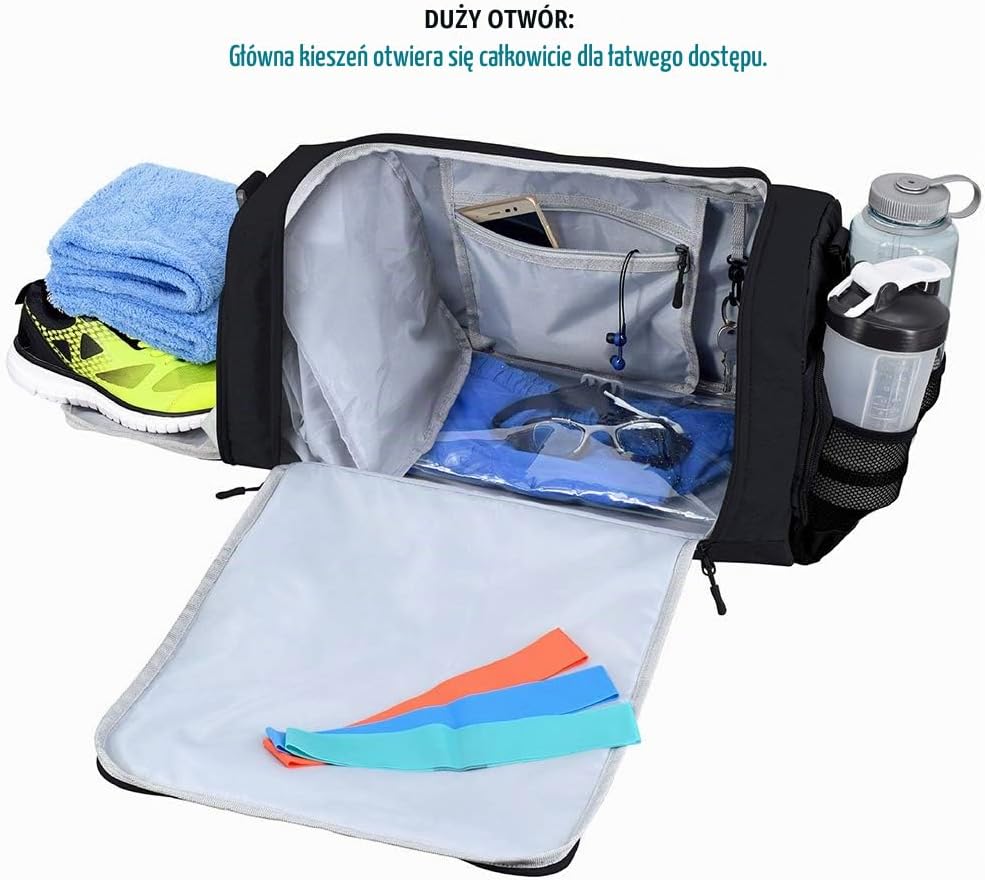 Detalle de Ultimate Gym Bag 2.0 – średnia torba sportowa 50 cm, 10 przegródek
