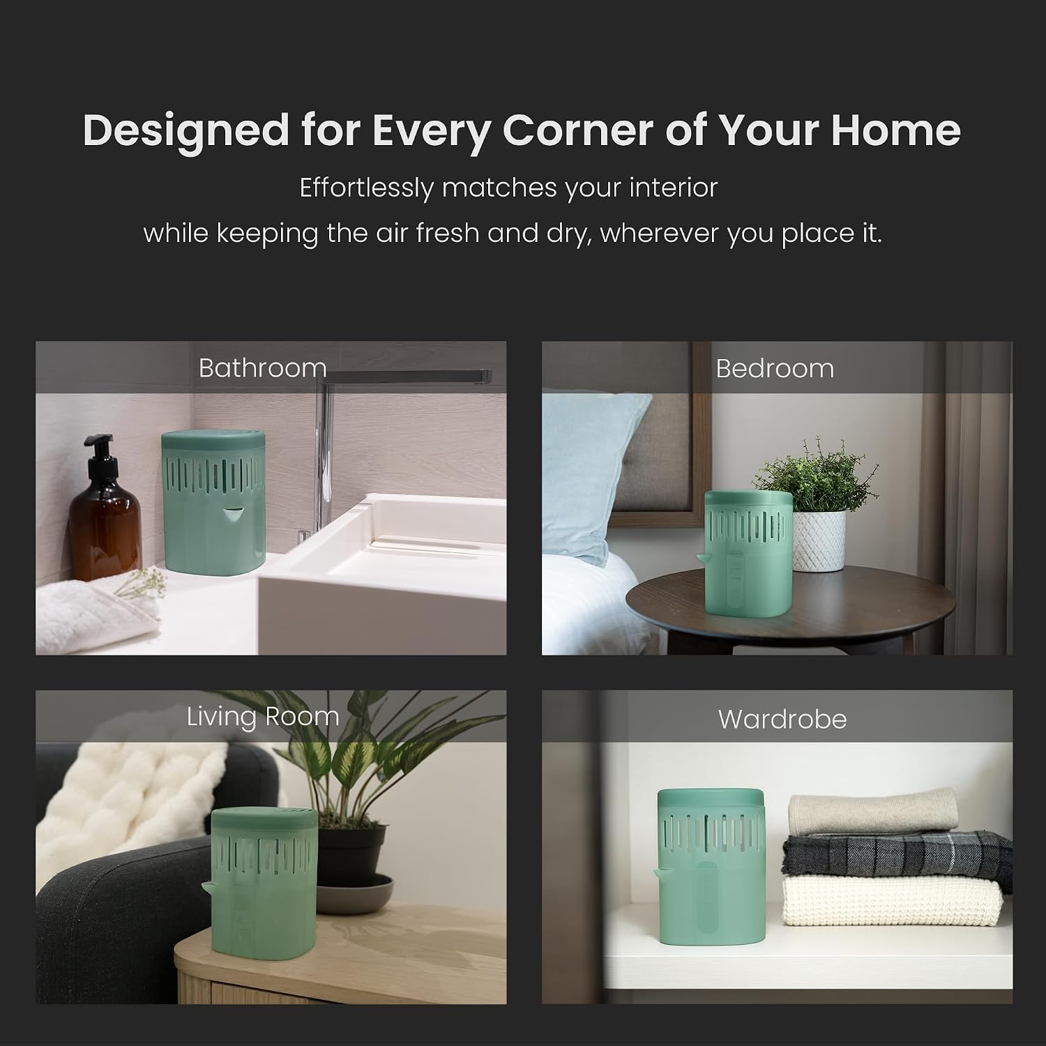 Detalle 1 de Foxence Moisture Absorber: Non-Electric Dehumidifier for Bedroom