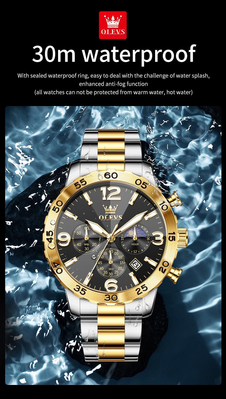 Thumbnail 4 de OLEVS 44 mm Montre pour homme