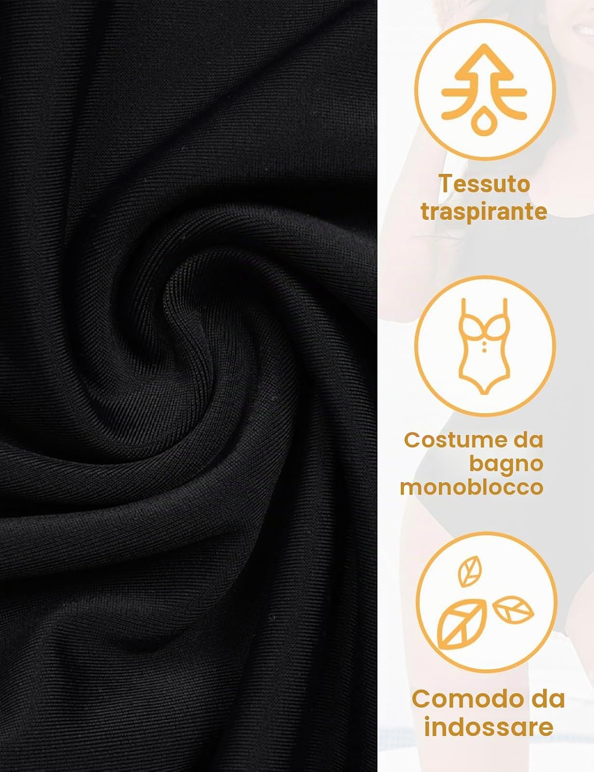 Detalle de Heekpek Costume da Bagno Donna Intero One Piece Gradient Sportivo con Imbottito