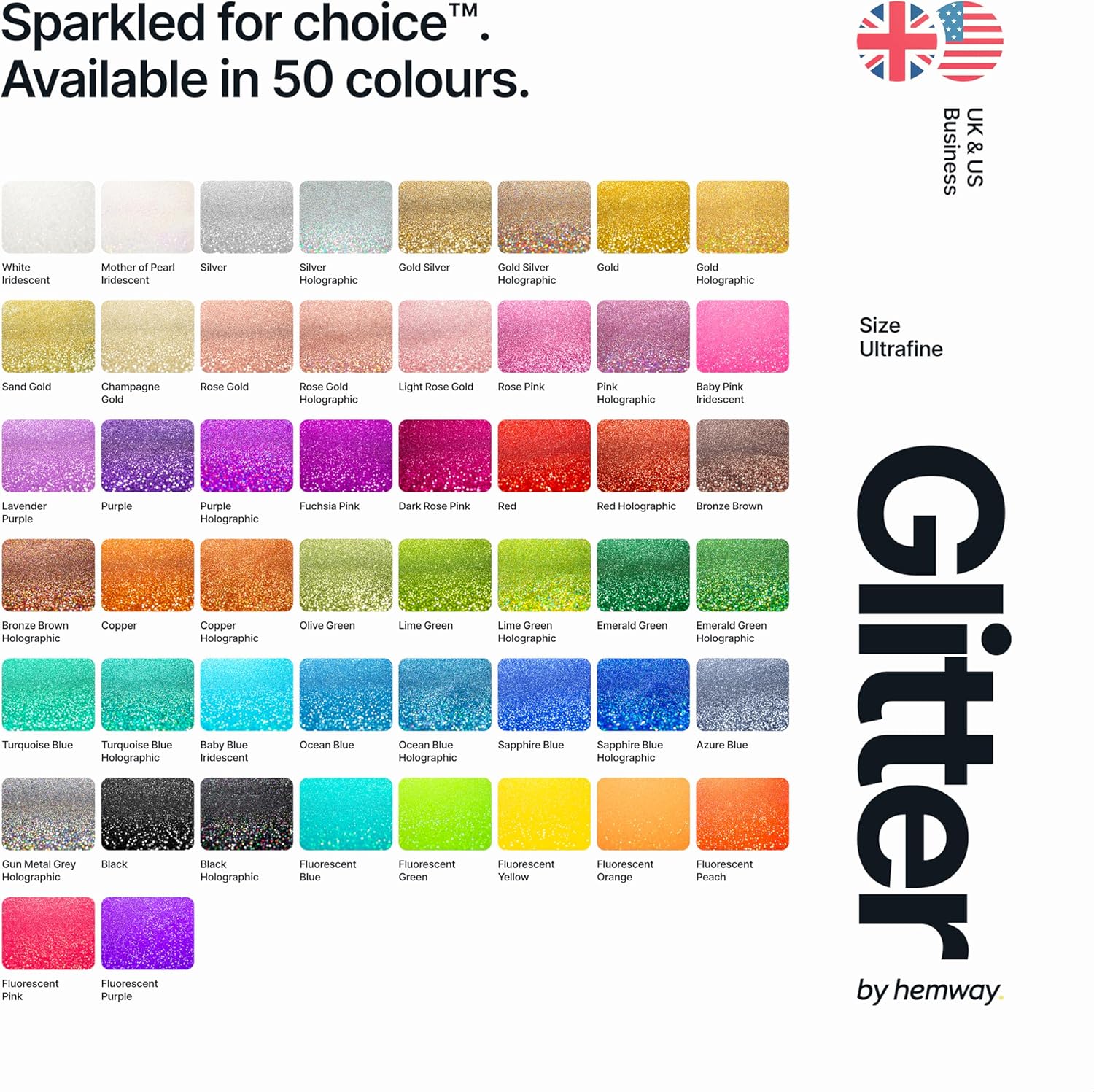 Thumbnail 6 de Hemway Ultra Sparkle Glitter Red 100g – multipurpose glitter for arts, makeup, nails & card making
