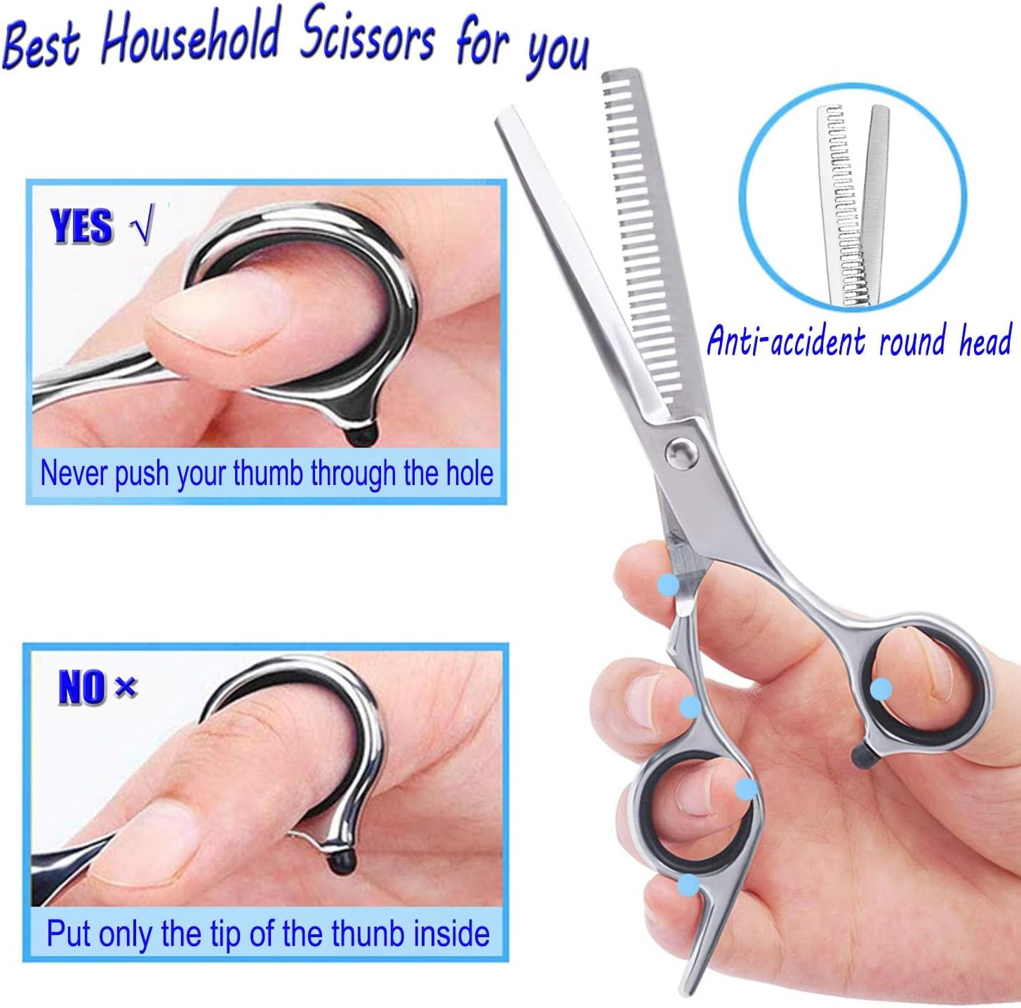 Thumbnail 4 de ESSOY Profi Effilierschere Haarschere 6,7 Zoll für Salon zu Hause
