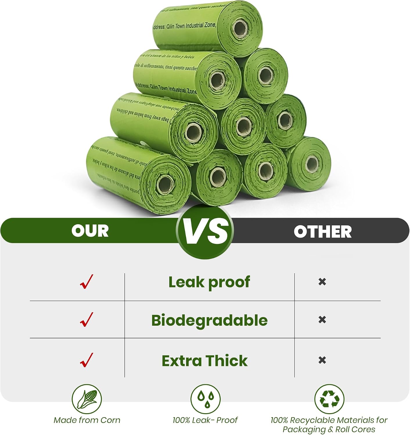 Detalle 2 de Biodegradable Dog Poop Bags 600 count