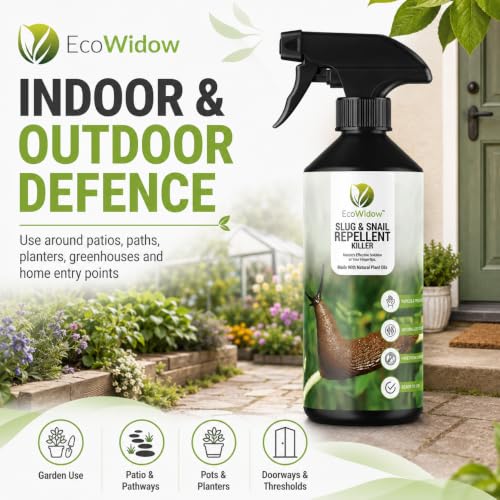 Detalle de EcoWidow Slug & Snail Repellent Spray – Triple Strength, Pet-Friendly Indoor/Outdoor