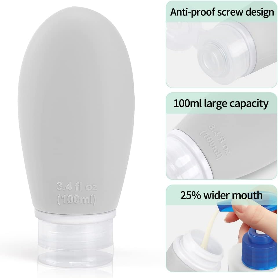 Detalle 2 de Opret 100ml silicone travel bottles 4-pack
