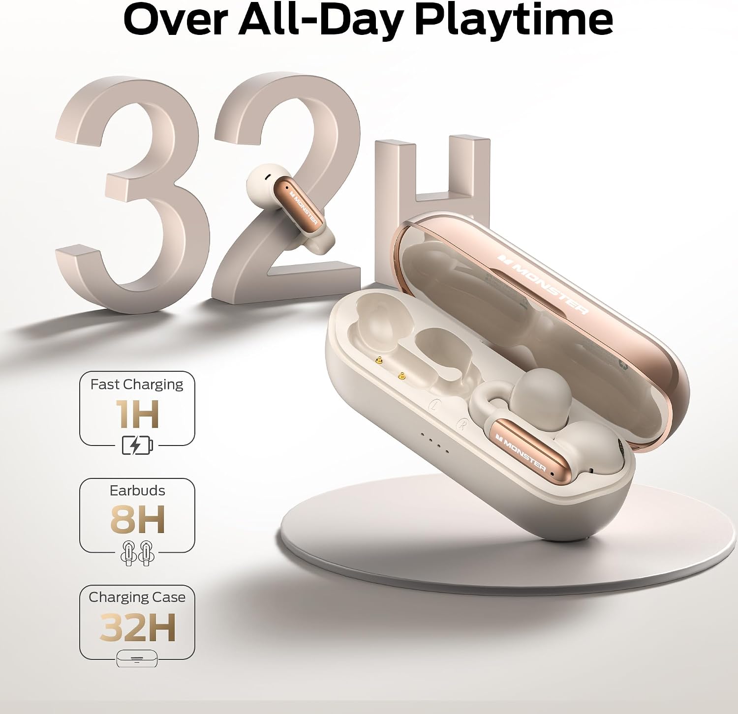 Detalle 2 de Monster Open AC601 Wireless Earbuds 32H playtime