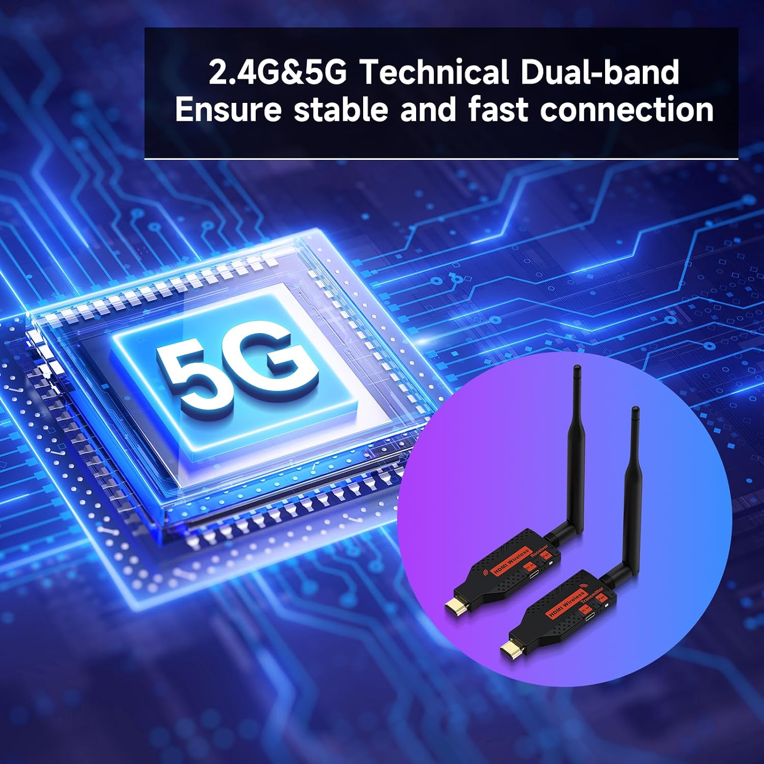 Thumbnail 4 de Wireless HDMI 1TX 2RX 330FT 4K Decode